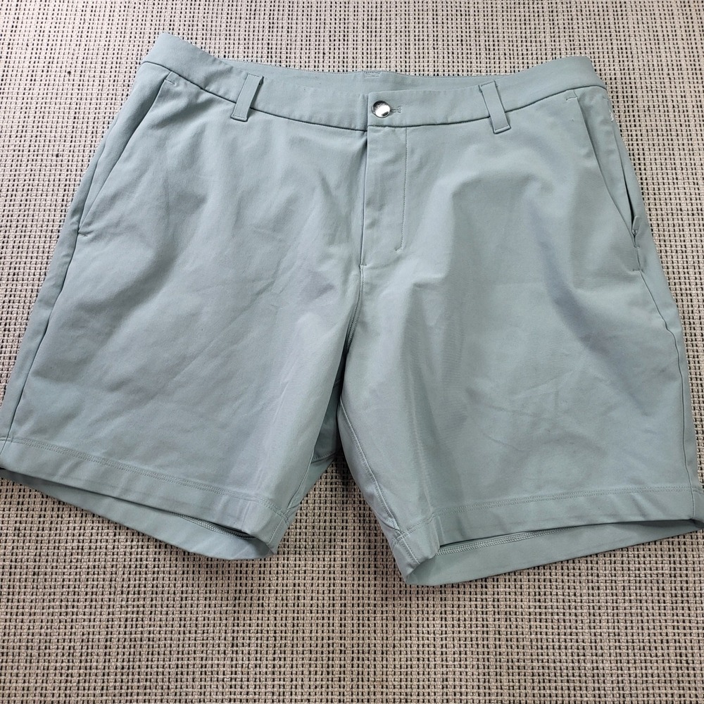 Lululemon Golf Shorts Men 34 Sage Green Commission 7 Inseam Technical Stretch